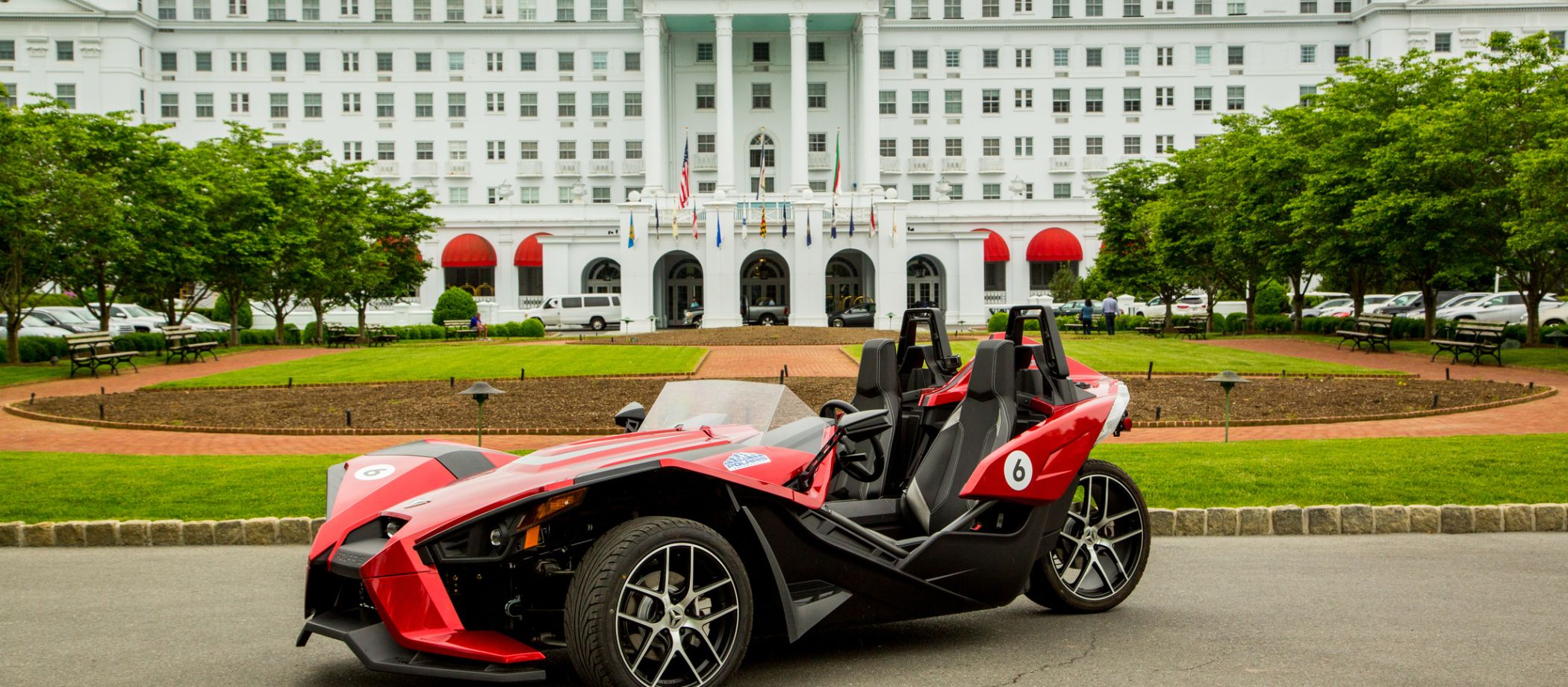 race-car-outside-hotel