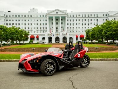 race-car-outside-hotel