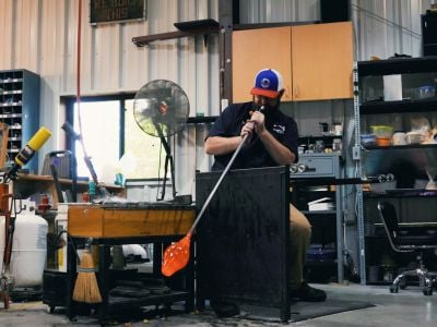 man-glass-blowing