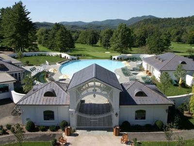 Outdoor pool aerial